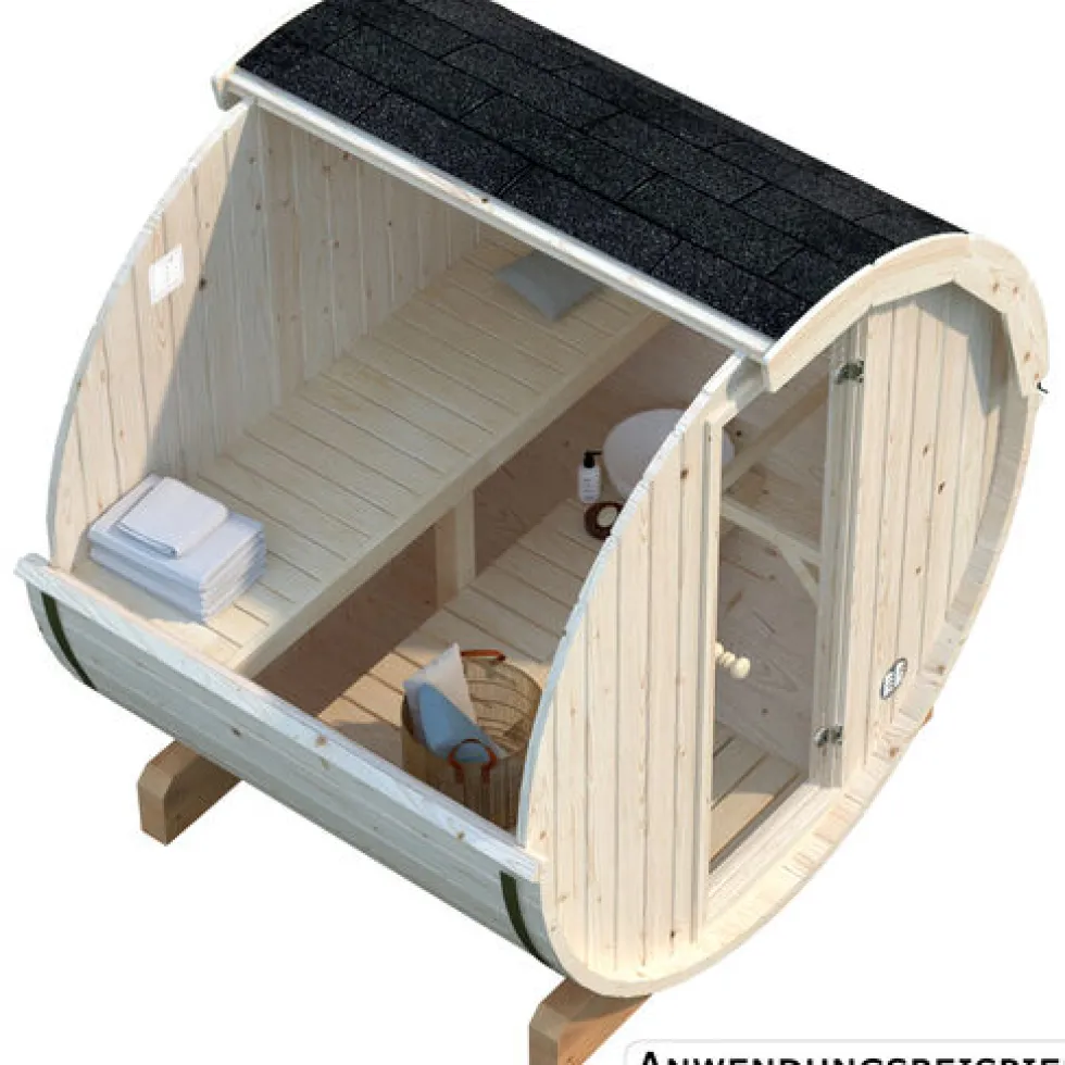 Fasssauna "Anita" 0,9 m² inkl. Ofen 3,6 kW