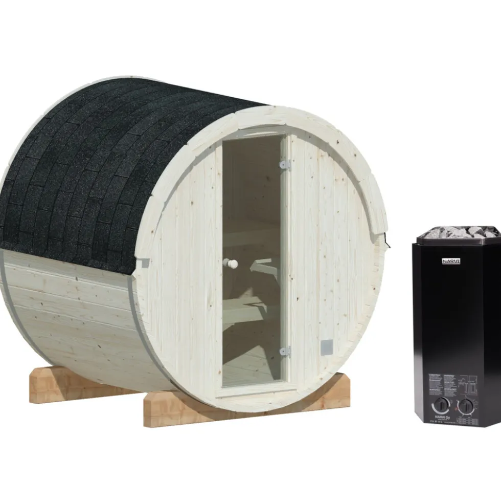 Fasssauna "Anita" 0,9 m² inkl. Ofen 3,6 kW