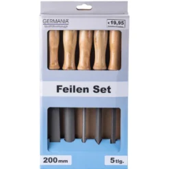 Feilensatz mit Holzgriff 5-teilig 200 mm