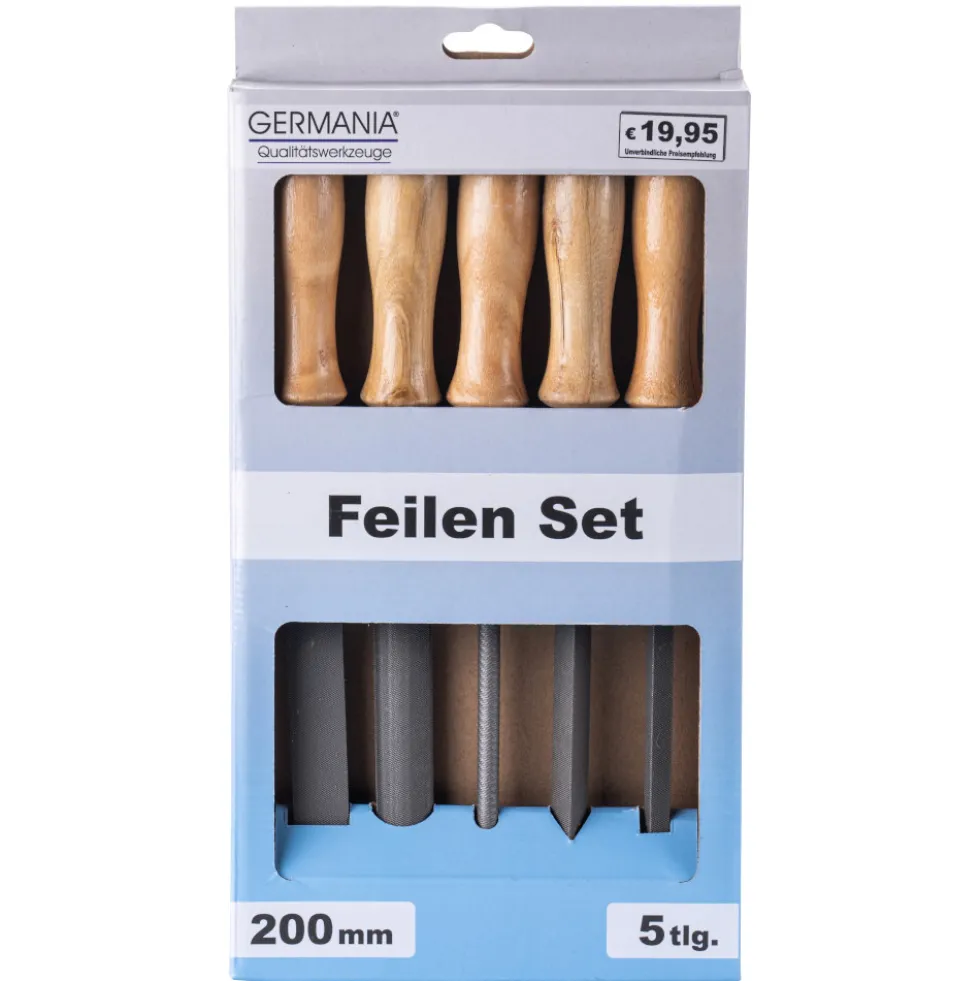 Feilensatz mit Holzgriff 5-teilig 200 mm