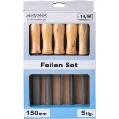 Feilensatz mit Holzgriff 5-teilig 150 mm