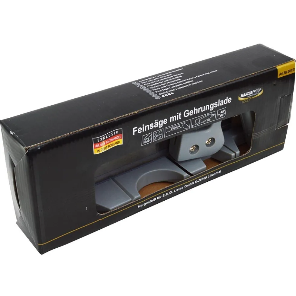 Feinsäge 250mm mit Gehrungslade 45°/90°