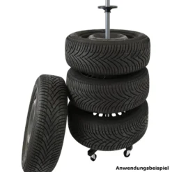 Felgen- und Reifenhalter auf Rollen, Tragfähigkeit 100 kg