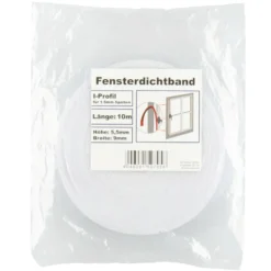 Fensterdichtung 2 x 5 m Rollen mit I-Profil 9 x 5,5 mm