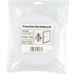 Fensterdichtung 2 x 5 m Rollen mit I-Profil 15 x 5,5 mm