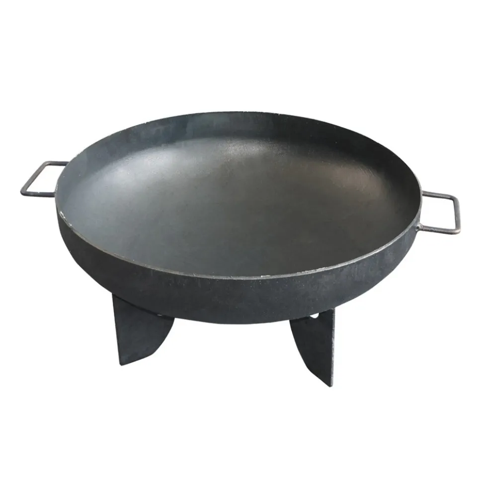 Feuerschale Ø 50 x 18 cm 2 Griffe, Stahl - Terrassenfeuer