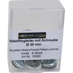 Filzgleiter 20 mm 8 Stück mit Schraube