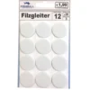 Filzgleiter Ø28 mm 12 Stück selbstklebend rund in weiß