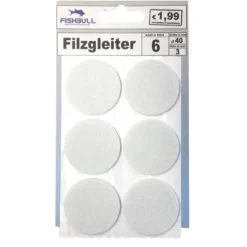 Filzgleiter Ø40 mm 6 Stück selbstklebend rund in weiß