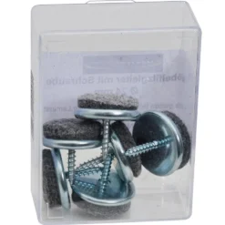 Filzgleiter-Set 6 Stück 24 mm in Weiß aufschraubbar