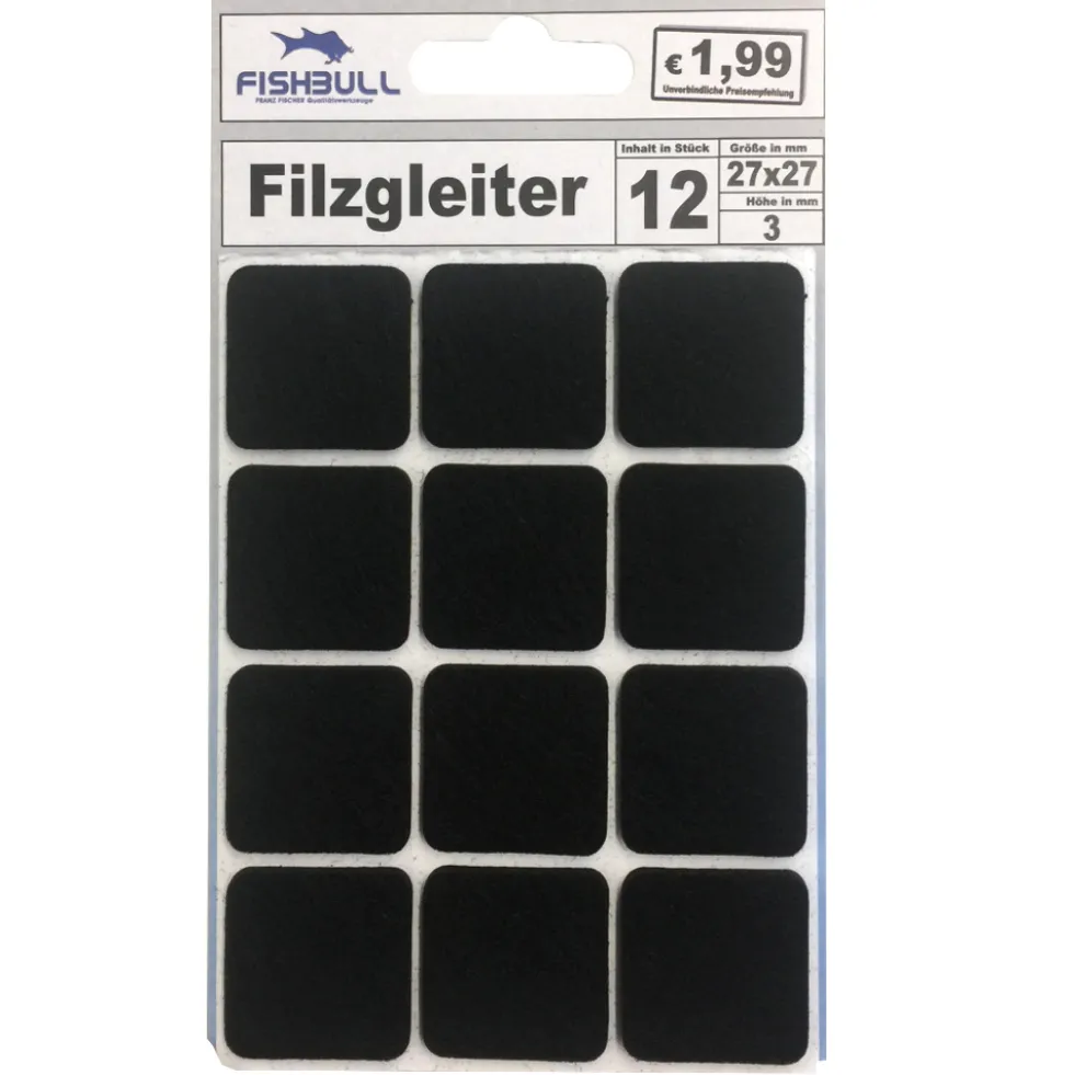 Filzgleiter 27x27mm 12er-Set
