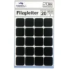 Filzgleiter 20x20mm 20er-Set schwarz