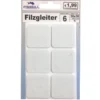Filzgleiter 38x38 mm 6 Stück selbstklebend quadratisch in weiß