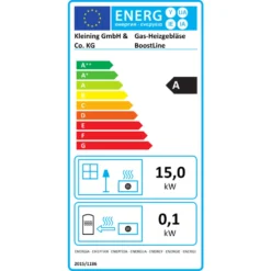 FIREFIX Gas-Heizgebläse BoostLine 15 kW Edelstahl schwarz