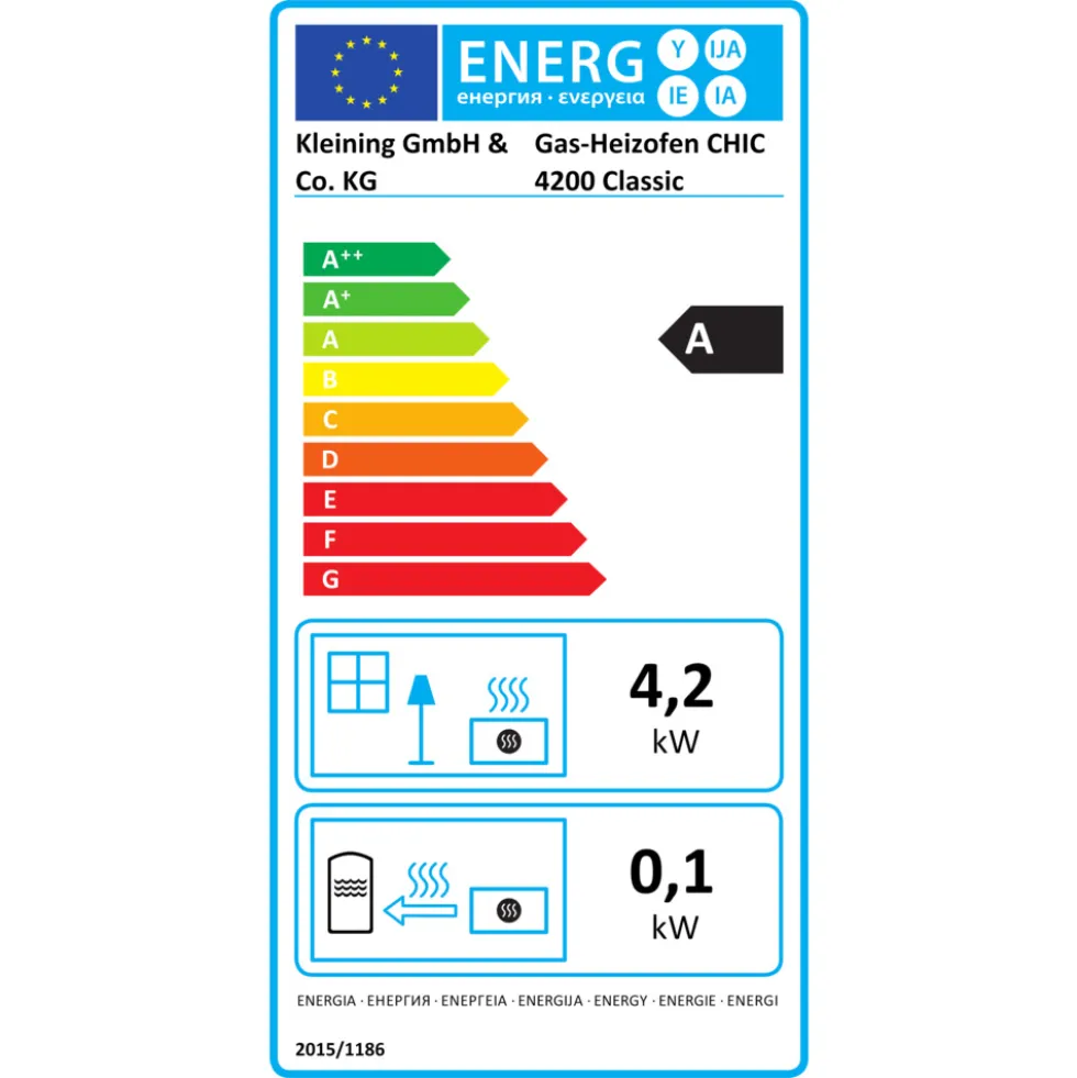 FIREFIX Gas-Heizofen CHIC 4200 CLASSIC schwarz