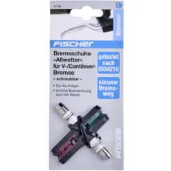 FISCHER Bremsschuhe Allwetter Cantilever Bremsen 2 Stück schraubbar