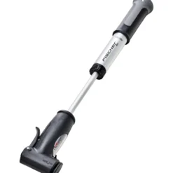 FISCHER Fahrrad Mini Luftpumpe, Doppelhub, Manometer