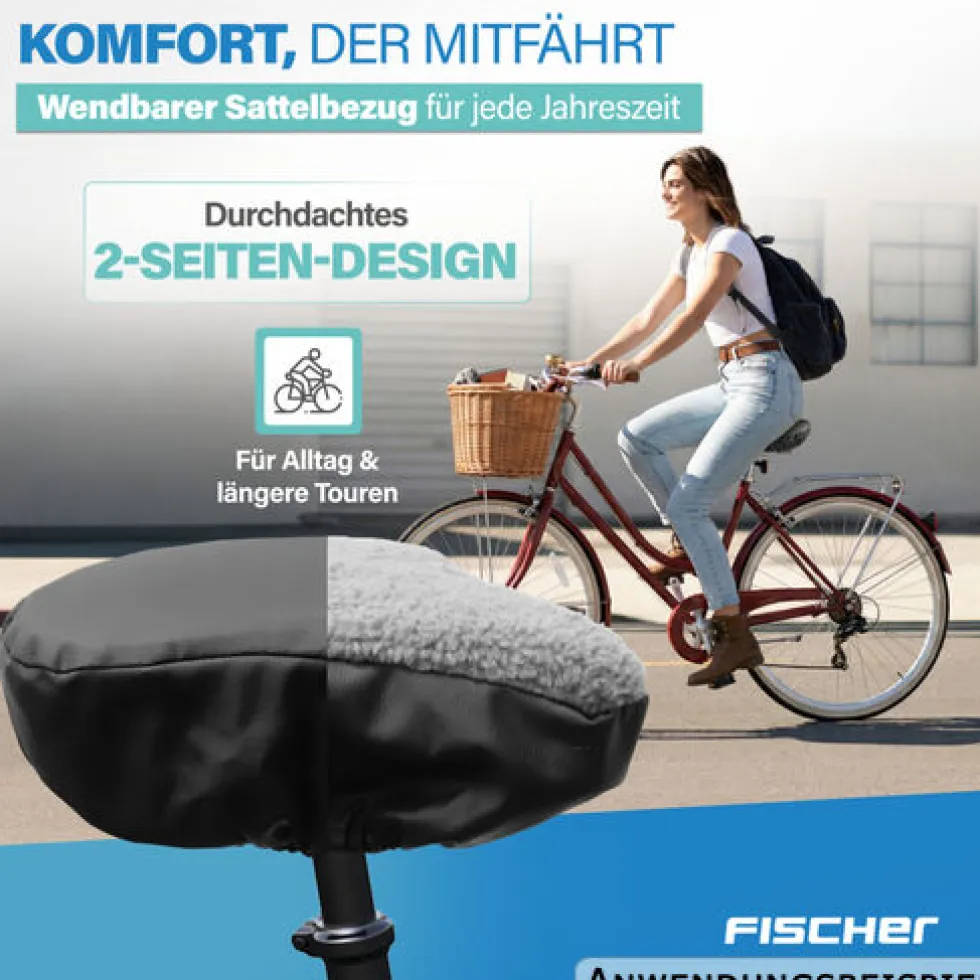 FISCHER Fahrrad Satteldecke Universal, wendbar
