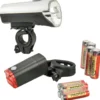 FISCHER LED-Fahrrad-Beleuchtungsset 40/20 Lux, batteriebetrieben