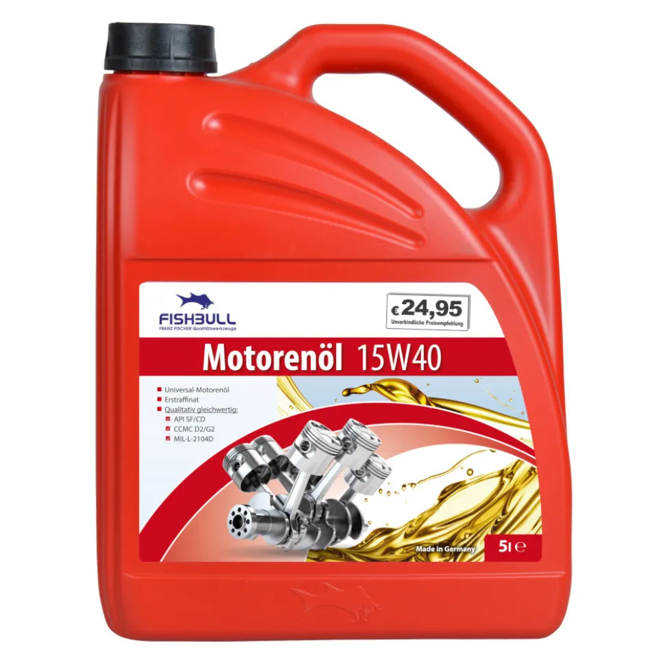 FISHBULL Motorenöl 15W-40 5 Liter, Motoröl für Otto und Dieselmotoren