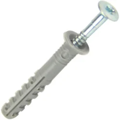 FISHBULL Nageldübel aus Nylon 100 Stück 6x40 mm mit Senkkopf aus Stahl