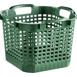 FISHBULL Universal-Korb 25 Liter aus grünem Kunststoff, drehstapelbar
