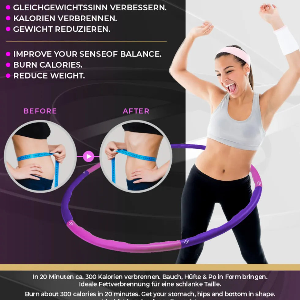Fitness-Reifen Macacor in Lilapink, inklusive Zubehör