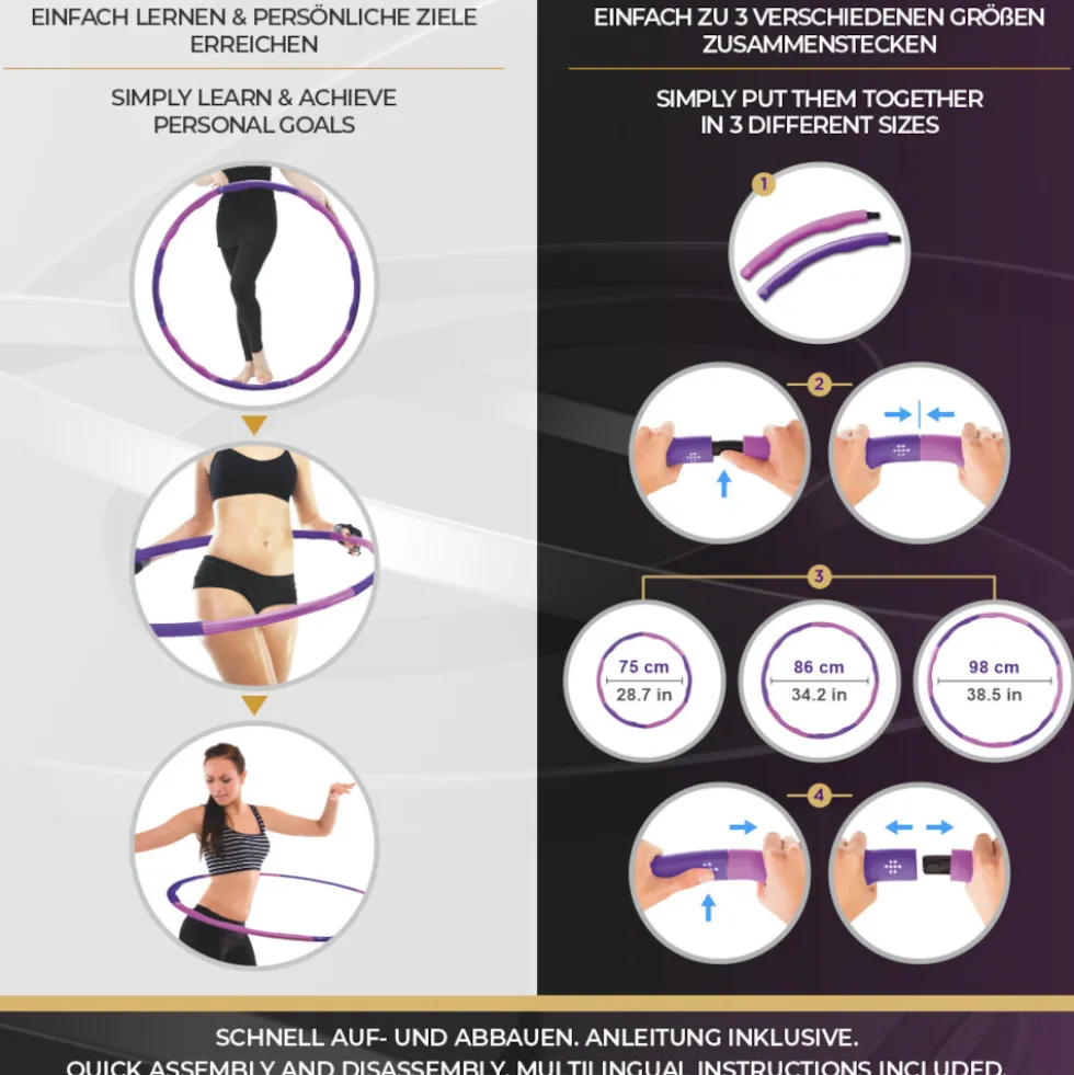 Fitness-Reifen Macacor in Lilapink, inklusive Zubehör