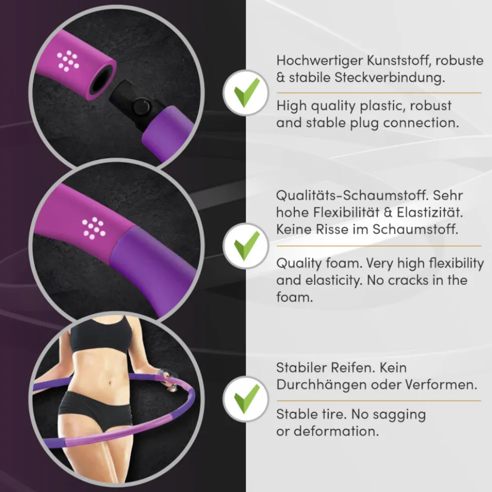 Fitness-Reifen Macacor in Lilapink, inklusive Zubehör