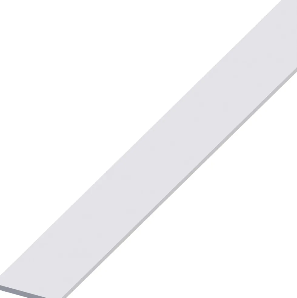 Flachstange Aluminium eloxiert 1000 x 20 x 5 mm silberfarben