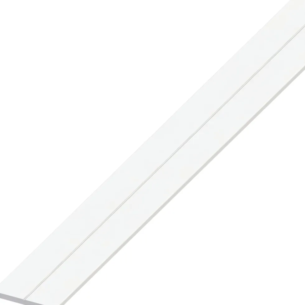 Flachstange 23,5 x 2 mm 1 m Hart-PVC weiß