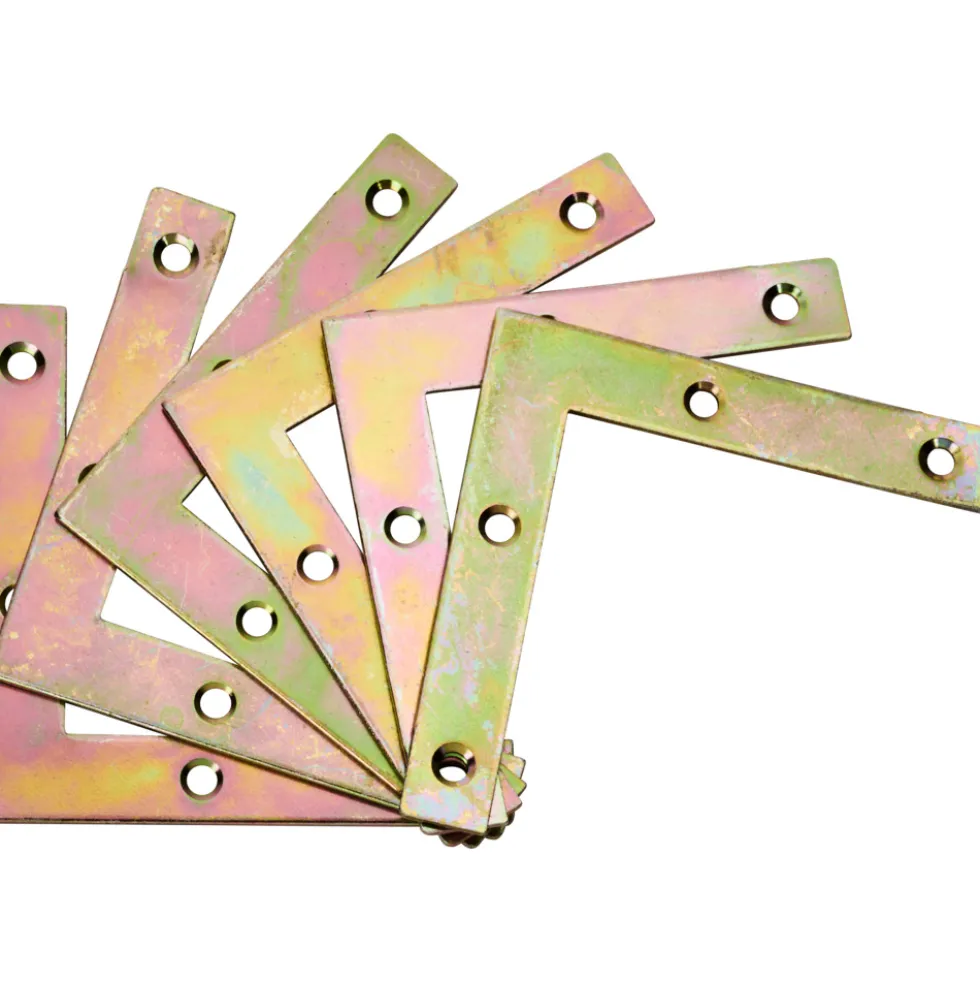 Flachwinkel-Set 60 x 60 x 10 mm 6tlg gelb verzinkt