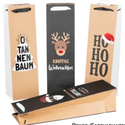 Flaschentasche ''Premium Xmas Nature Trend"
