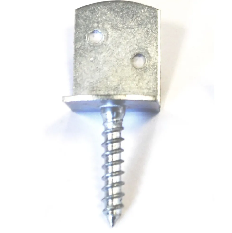 Flechtzaunbeschlag 35 x 30 x 40 mm L-Form aus verzinktem Metall