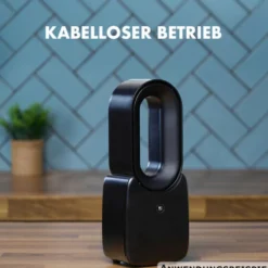 Flügelloser USB-Tischventilator schwarz