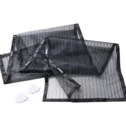 Fliegenvorhang mit Magnet für Türen 100 x 210 cm schwarz