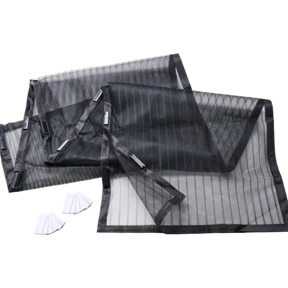 Fliegenvorhang mit Magnet für Türen 100 x 210 cm schwarz