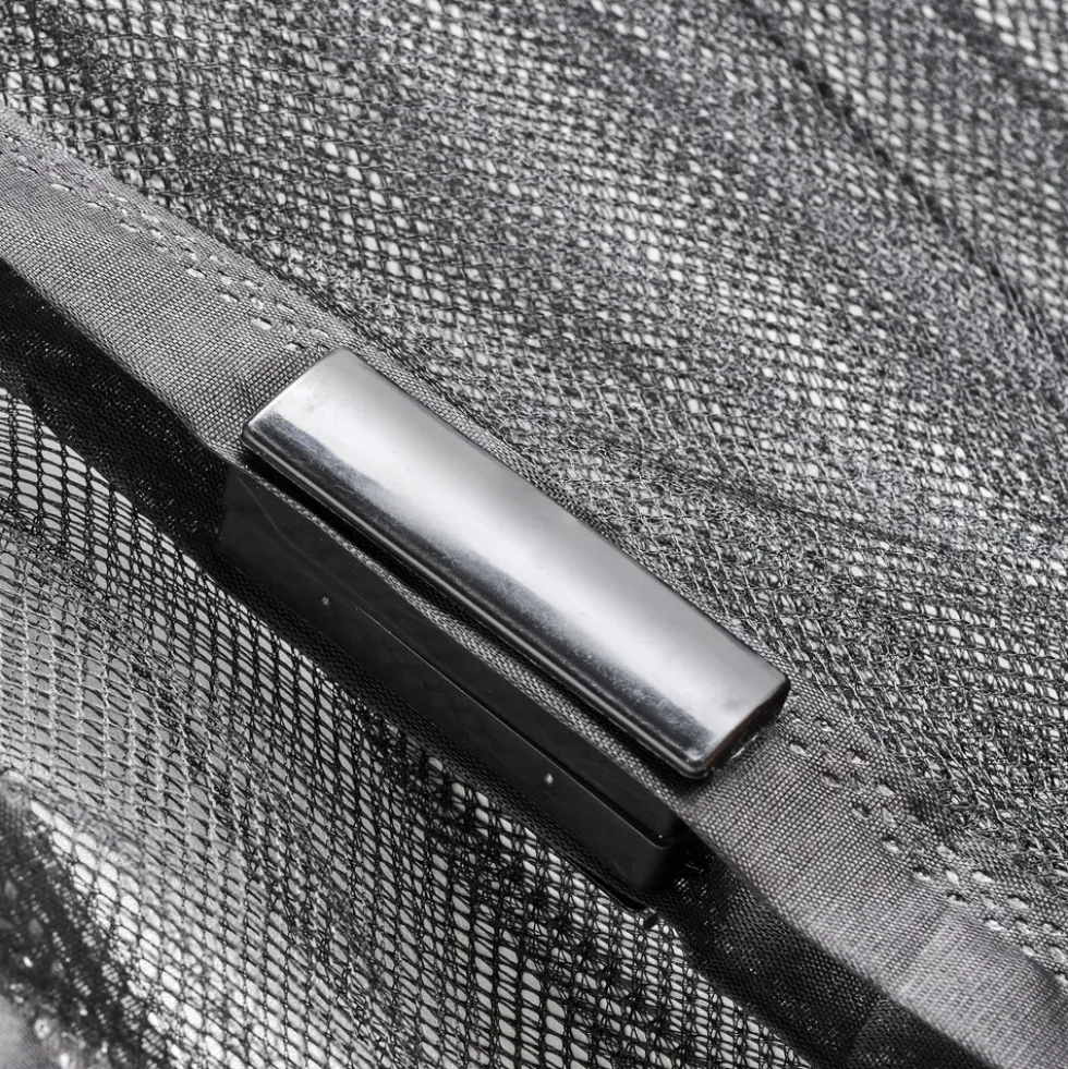 Fliegenvorhang mit Magnet für Türen 100 x 210 cm schwarz