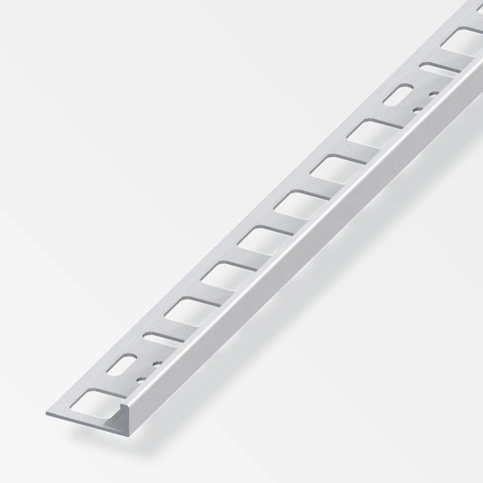 Fliesenprofil Aluminium eloxiert 2500 x 8 x 21 mm silberfarben