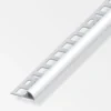 Fliesenprofil Viertelkreis Aluminium eloxiert 2500 x 10 x 19,5 mm silberfarben
