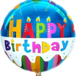 Folienballon Happy Birthday mit Aufblashalm