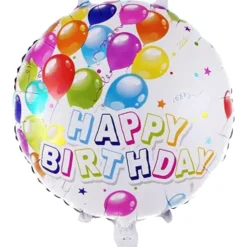 Folienballon Happy Birthday mit Aufblashalm