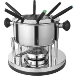 Fondue-Set 10-teilig aus Edelstahl für 6 Personen