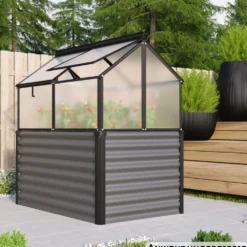 Frühbeet "Paris" schwarz-granit mit Unterbau