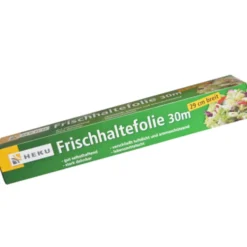 Frischhaltefolie mit Säge in Faltschachtel