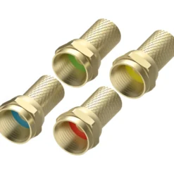 F-Stecker 7 mm, 4 Stück, farbcodiert
