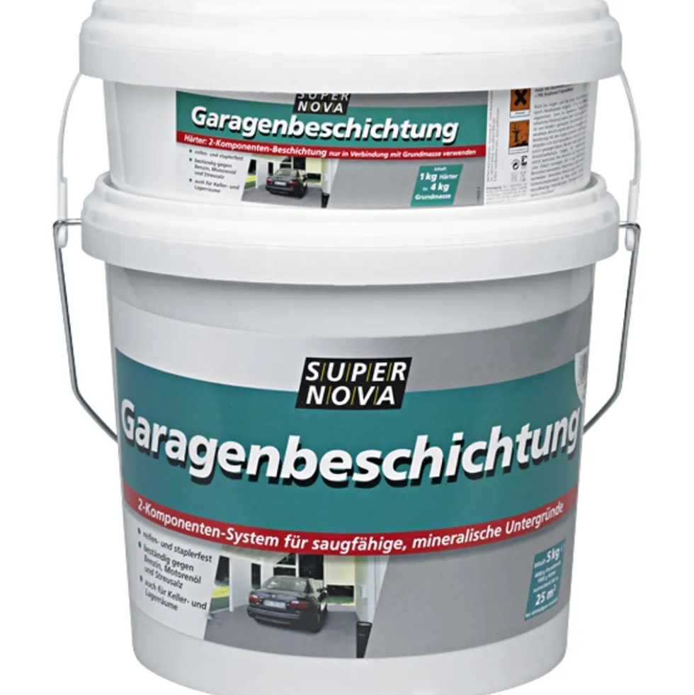 Fußboden Garagenbeschichtung steingrau