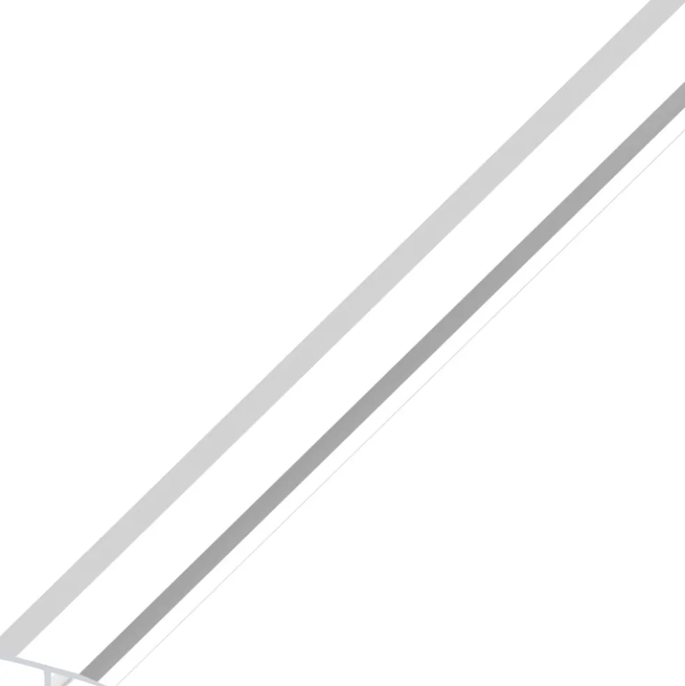 Fugenabdeck-Profil Aluminium eloxiert 1000 x 14 x 6 mm Chromoptik