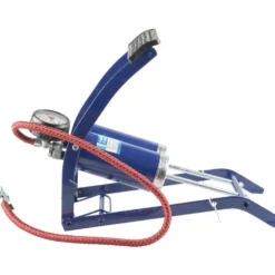 Fußluftpumpe 4 bar mit Doppelzylinder und Manometer