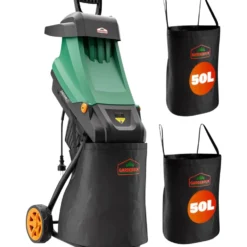 GARDEBRUK® Häcksler 2400 W mit zwei 50-Liter-Fangbeuteln
